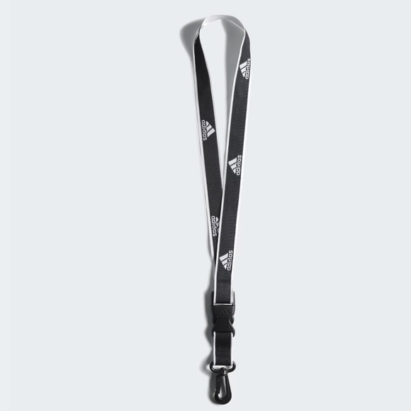 Adidas Black & White Interval Lanyard #5134303 NEW - Picture 2 of 9